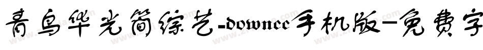 青鸟华光简综艺_downcc手机版字体转换