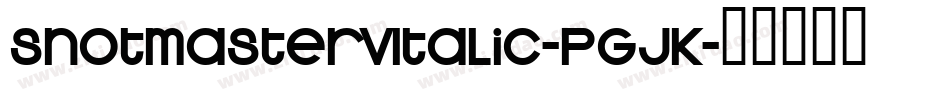 SnotmasterVItalic-pgJK字体转换