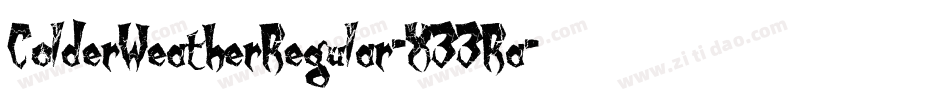 ColderWeatherRegular-X33Ra字体转换