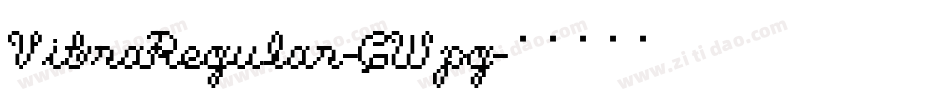 VibraRegular-GWpg字体转换