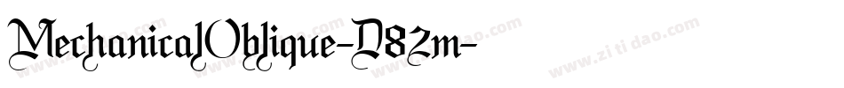 MechanicalOblique-D82m字体转换
