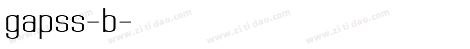 gapss-b字体转换