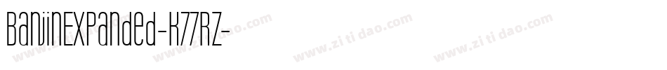 BanjinExpanded-K77RZ字体转换