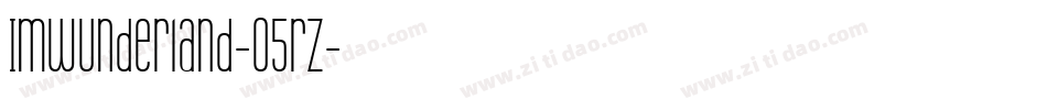 ImWunderland-o5rz字体转换