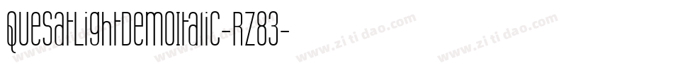 QuesatLightDemoItalic-Rz83字体转换