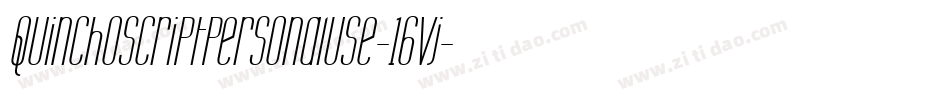 QuinchoScriptPersonalUse-16Vj字体转换