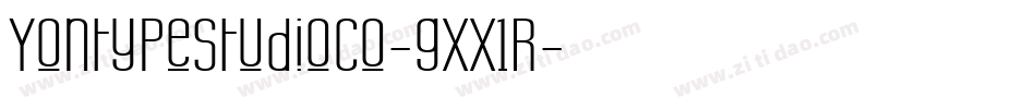 Yontypestudioco-gxx1R字体转换