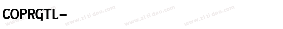 COPRGTL字体转换