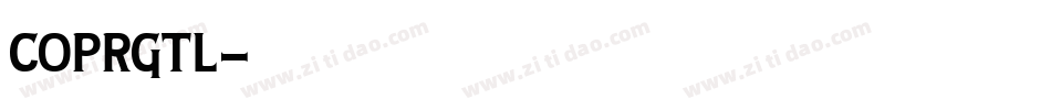 COPRGTL字体转换