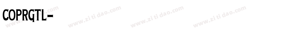 COPRGTL字体转换