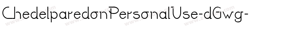 ChedelparedonPersonalUse-dGwg字体转换