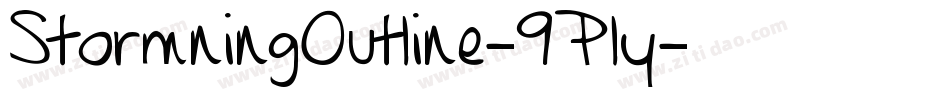 StormningOutline-9Ply字体转换