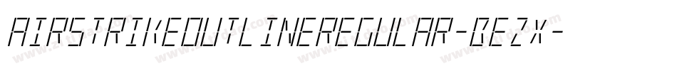 AirstrikeOutlineRegular-BEzx字体转换