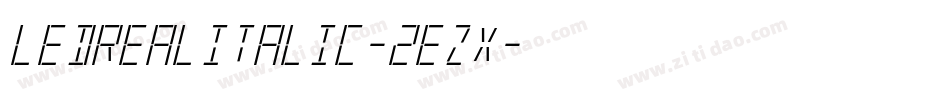 LedRealItalic-2EzX字体转换