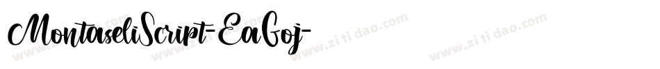 MontaseliScript-EaGoj字体转换