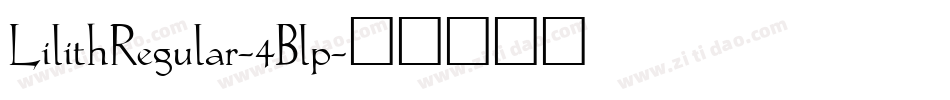 LilithRegular-4Blp字体转换
