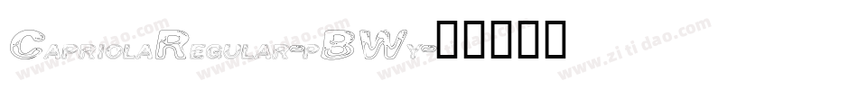 CapriolaRegular-pBWy字体转换