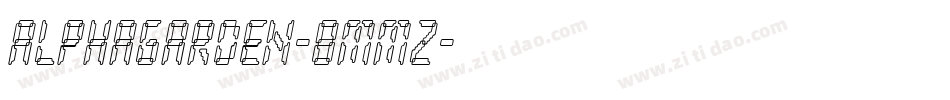 Alphagarden-8MMz字体转换