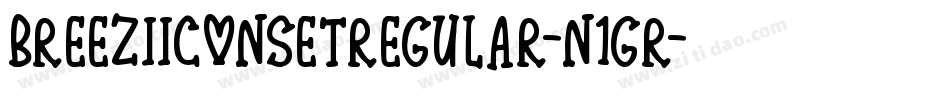 BreeziIconSetRegular-n1gR字体转换