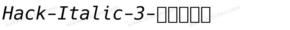 Hack-Italic-3字体转换