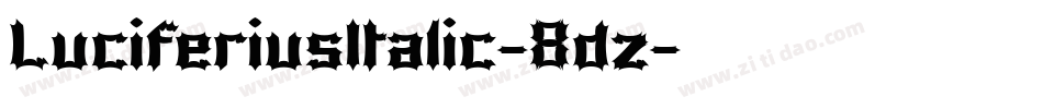 LuciferiusItalic-8dz字体转换