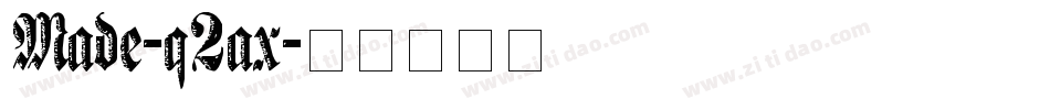 Made-q2ax字体转换