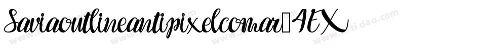 Saviaoutlineantipixelcomar-4EXx字体转换