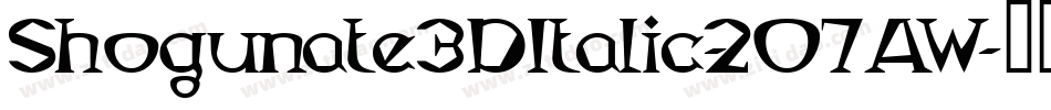 Shogunate3DItalic-2O7AW字体转换
