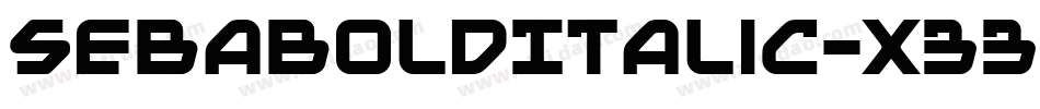 SebaBoldItalic-X336G字体转换