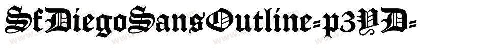 SfDiegoSansOutline-p3YD字体转换 SfDiegoSansOutline-p3YD字体转换