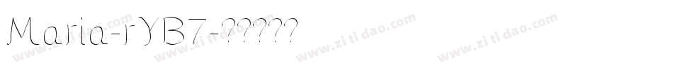 Maria-rYB7字体转换
