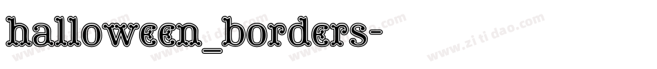halloween_borders字体转换