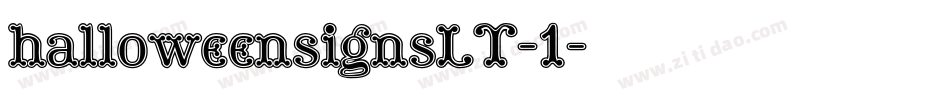 halloweensignsLT-1字体转换