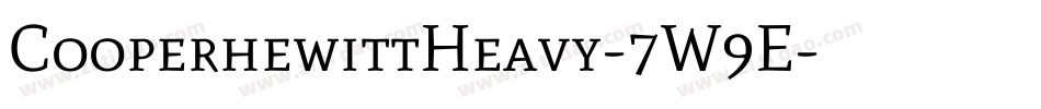 CooperhewittHeavy-7W9E字体转换
