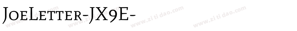 JoeLetter-JX9E字体转换