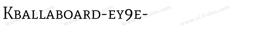 Kballaboard-ey9e字体转换