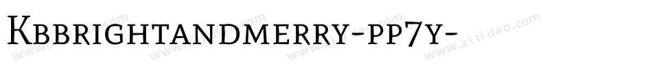 Kbbrightandmerry-pp7y字体转换