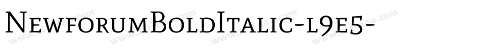 NewforumBoldItalic-l9e5字体转换 NewforumBoldItalic-l9e5字体转换