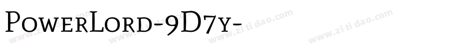 PowerLord-9D7y字体转换