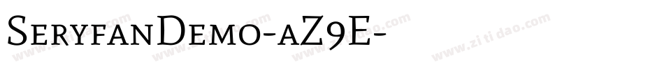 SeryfanDemo-aZ9E字体转换