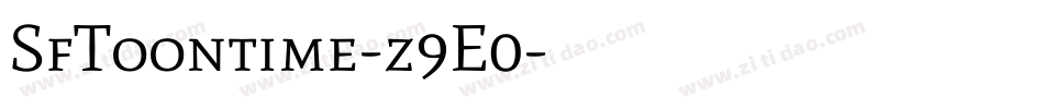 SfToontime-z9E0字体转换