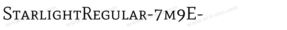StarlightRegular-7m9E字体转换