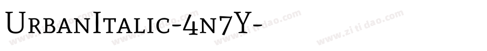 UrbanItalic-4n7Y字体转换