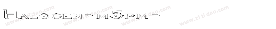 Halogen-m5pm字体转换
