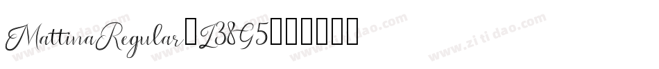 MattinaRegular-L38G5字体转换