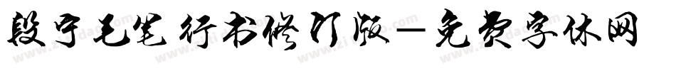 段宁毛笔行书修订版字体转换