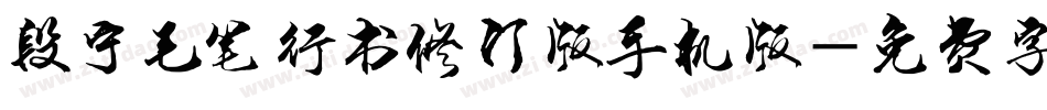 段宁毛笔行书修订版手机版字体转换