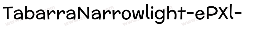 TabarraNarrowlight-ePXl字体转换
