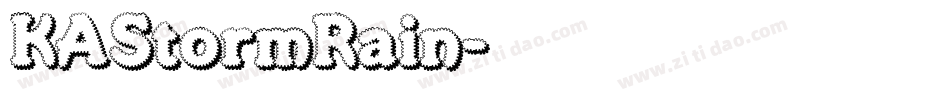 KAStormRain字体转换