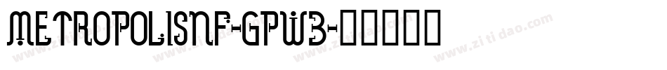 Metropolisnf-gpW3字体转换
